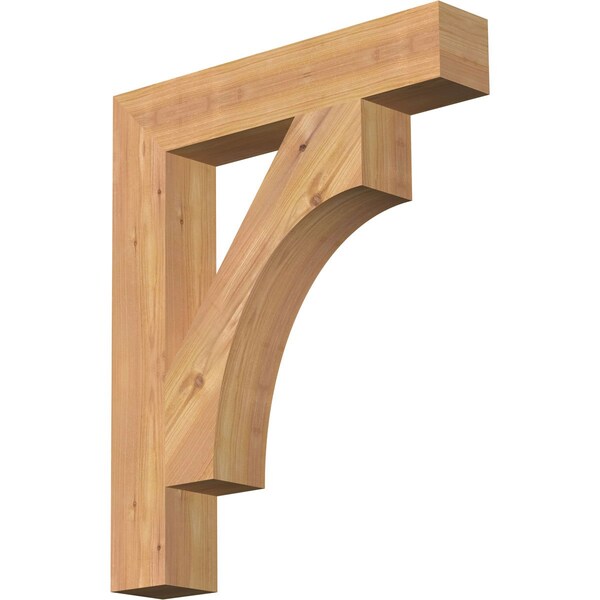 Ekena Millwork Westlake Block Smooth Bracket, Western Red Cedar, 3 1/2"W x 20"D x 24"H BKT04X20X24WTL05SWR - main